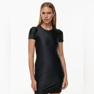 Aritzia Black Short Sleeve Dress
